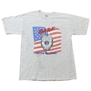 Y2K D.A.R.E Police United we Stand Graphic Distressed T-Shirt size XL